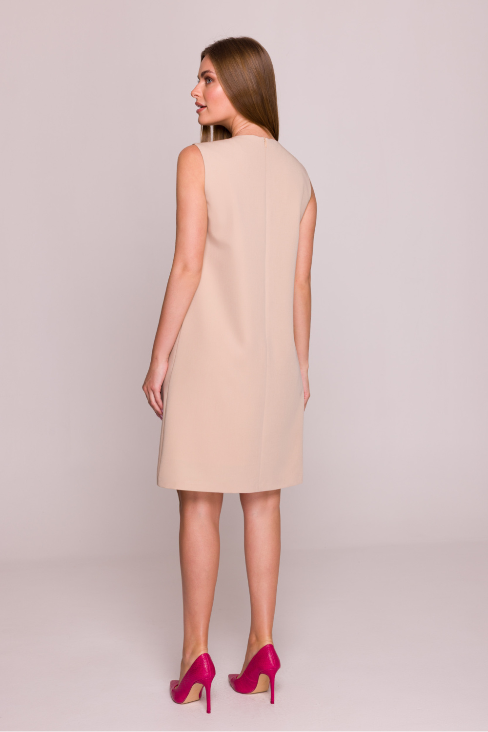 Sukienka Model S408 Beige - Stylove214670 - Beżowy - obrazek 3
