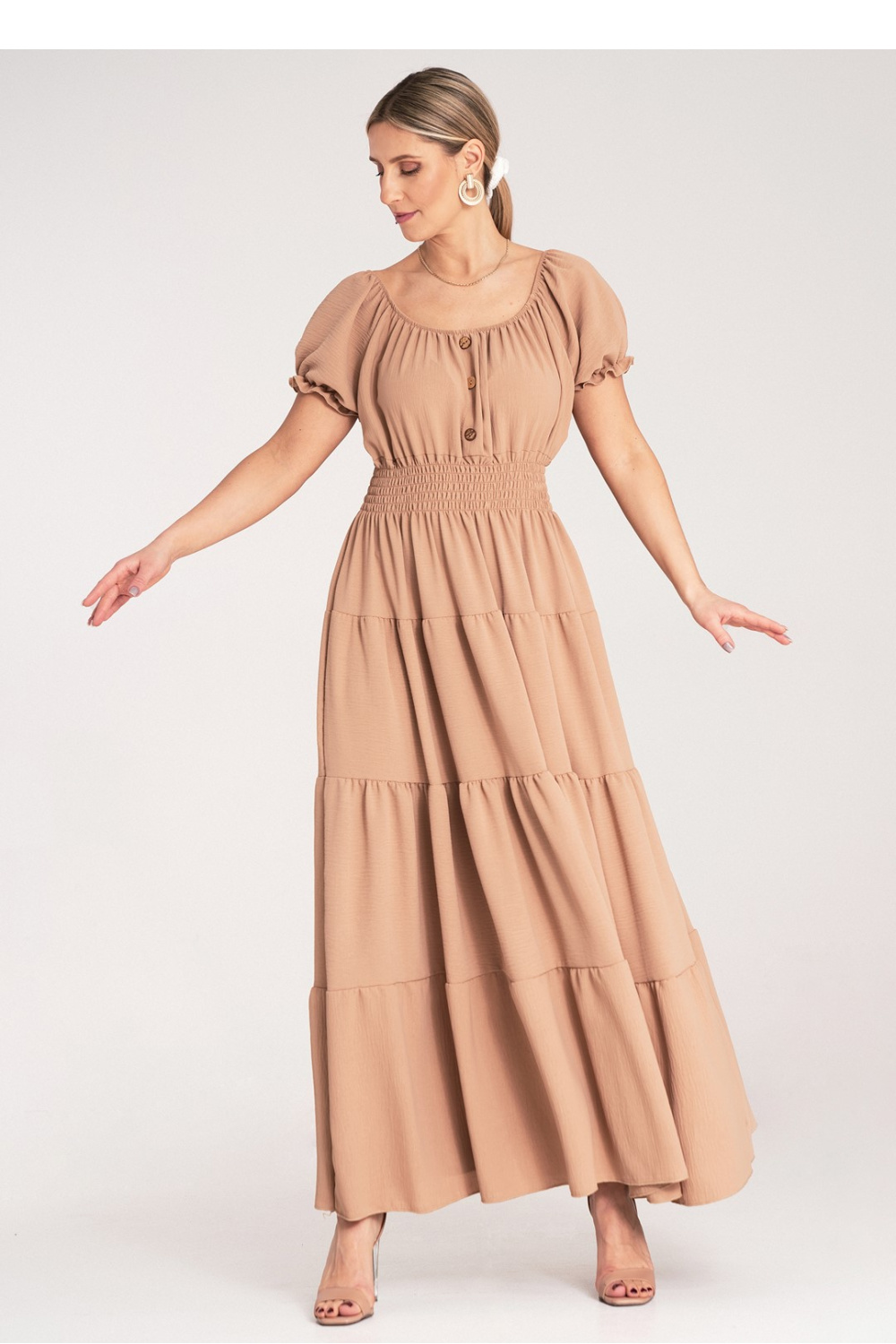 Sukienka Model M1170 Beige - Figl214816 - Beżowy