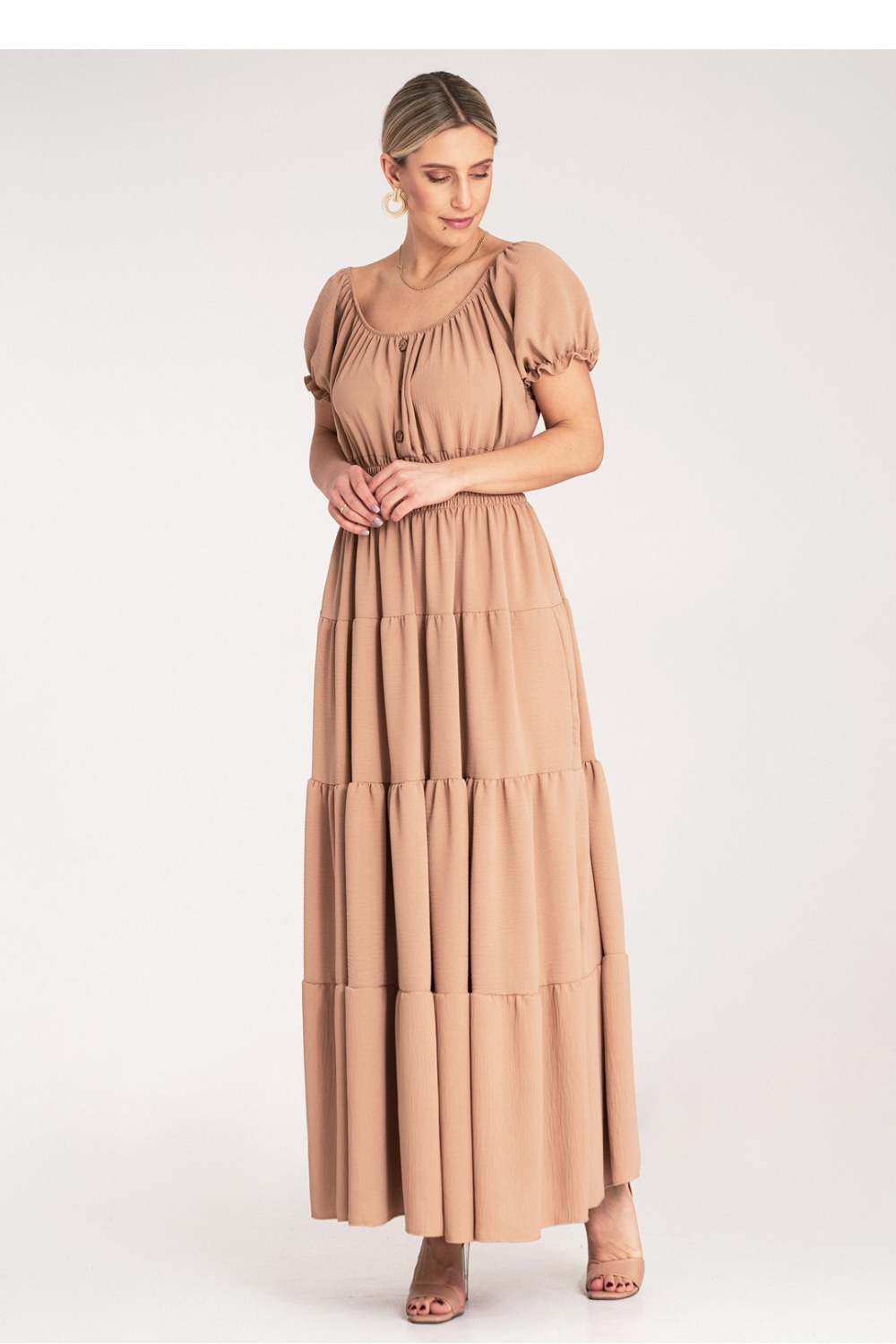 Sukienka Model M1170 Beige - Figl214816 - Beżowy - obrazek 2