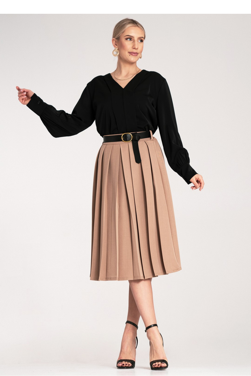 Spódnica Model M1154 Beige - Figl214831 - Beżowy