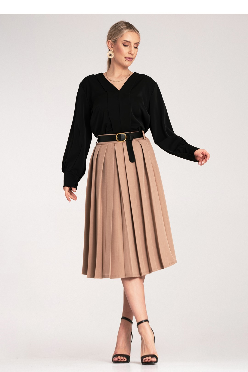 Spódnica Model M1154 Beige - Figl214831 - Beżowy - obrazek 4