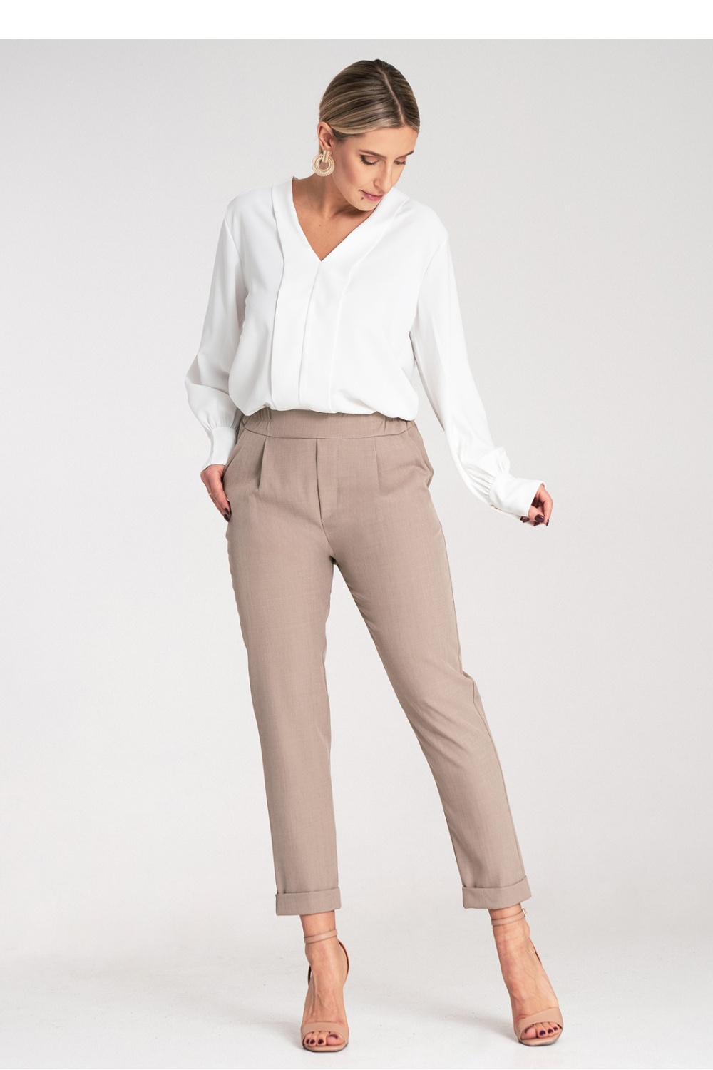 Spodnie Damskie Model M1161 Beige - Figl214835 - Beżowy - obrazek 2