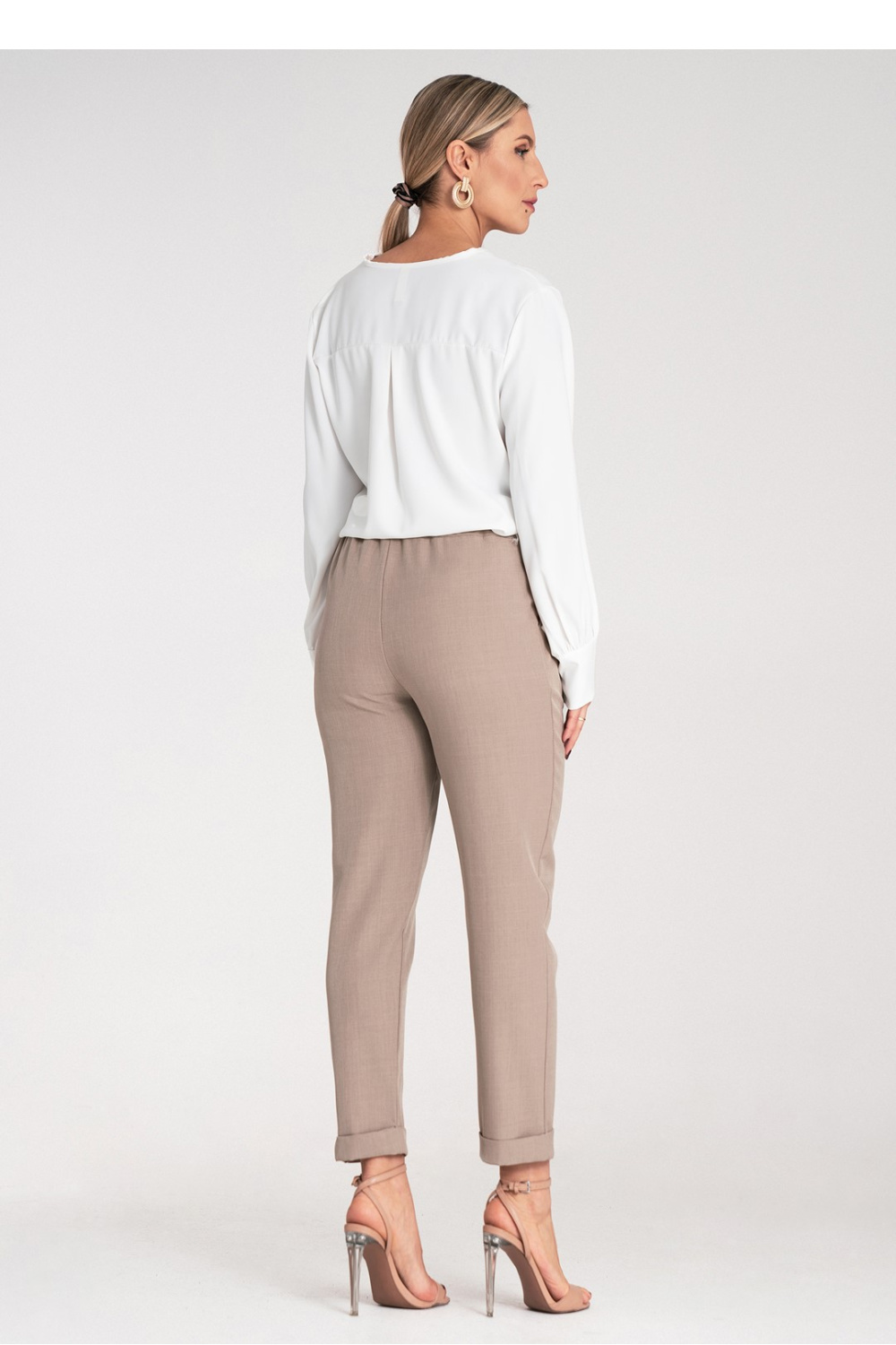 Spodnie Damskie Model M1161 Beige - Figl214835 - Beżowy - obrazek 3