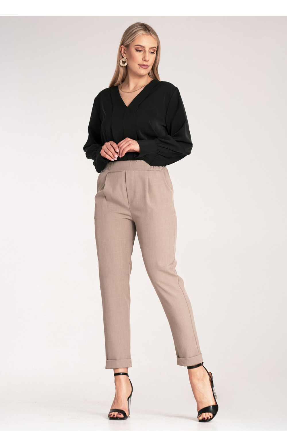 Spodnie Damskie Model M1161 Beige - Figl214835 - Beżowy - obrazek 4
