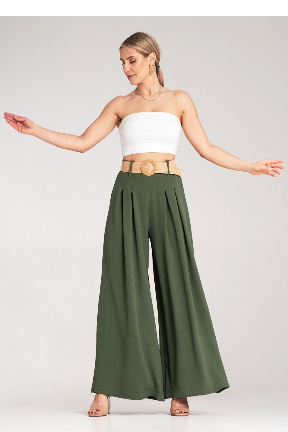 Spodnie Damskie Model M1160 Green - Figl214836 - Zielony - obrazek 2