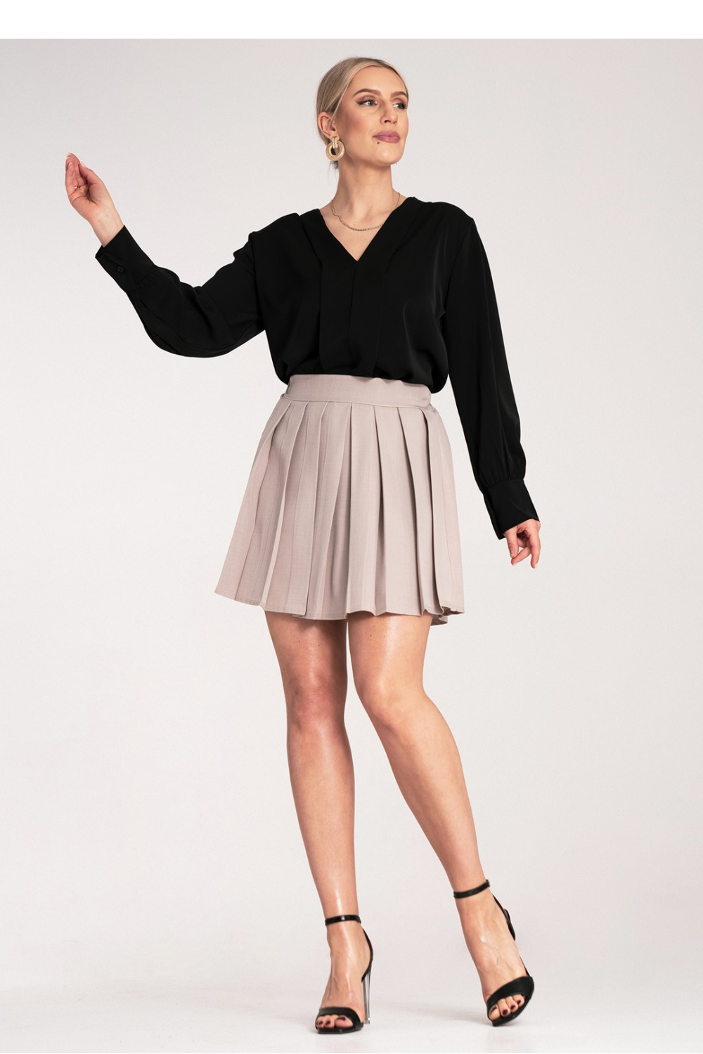 Spódnica Model M1159 Beige - Figl214842 - Beżowy - obrazek 2