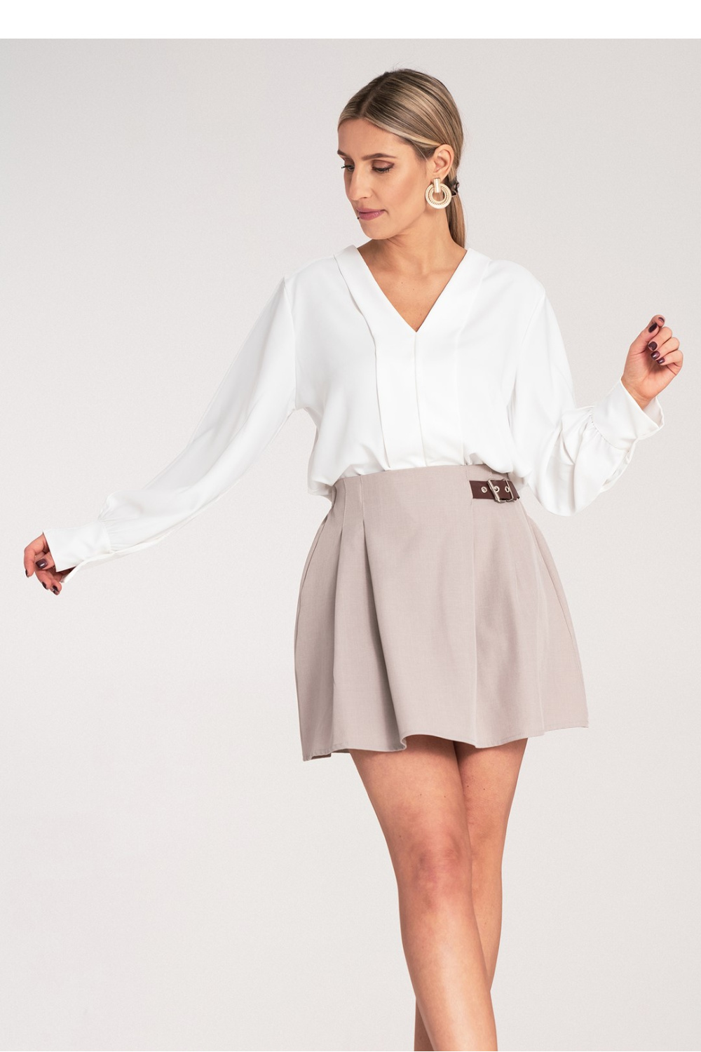 Spódnica Model M1157 Beige - Figl214847 - Beżowy