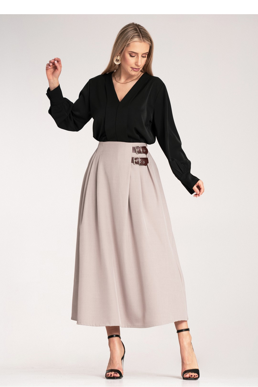 Spódnica Model M1156 Beige - Figl214849 - Beżowy