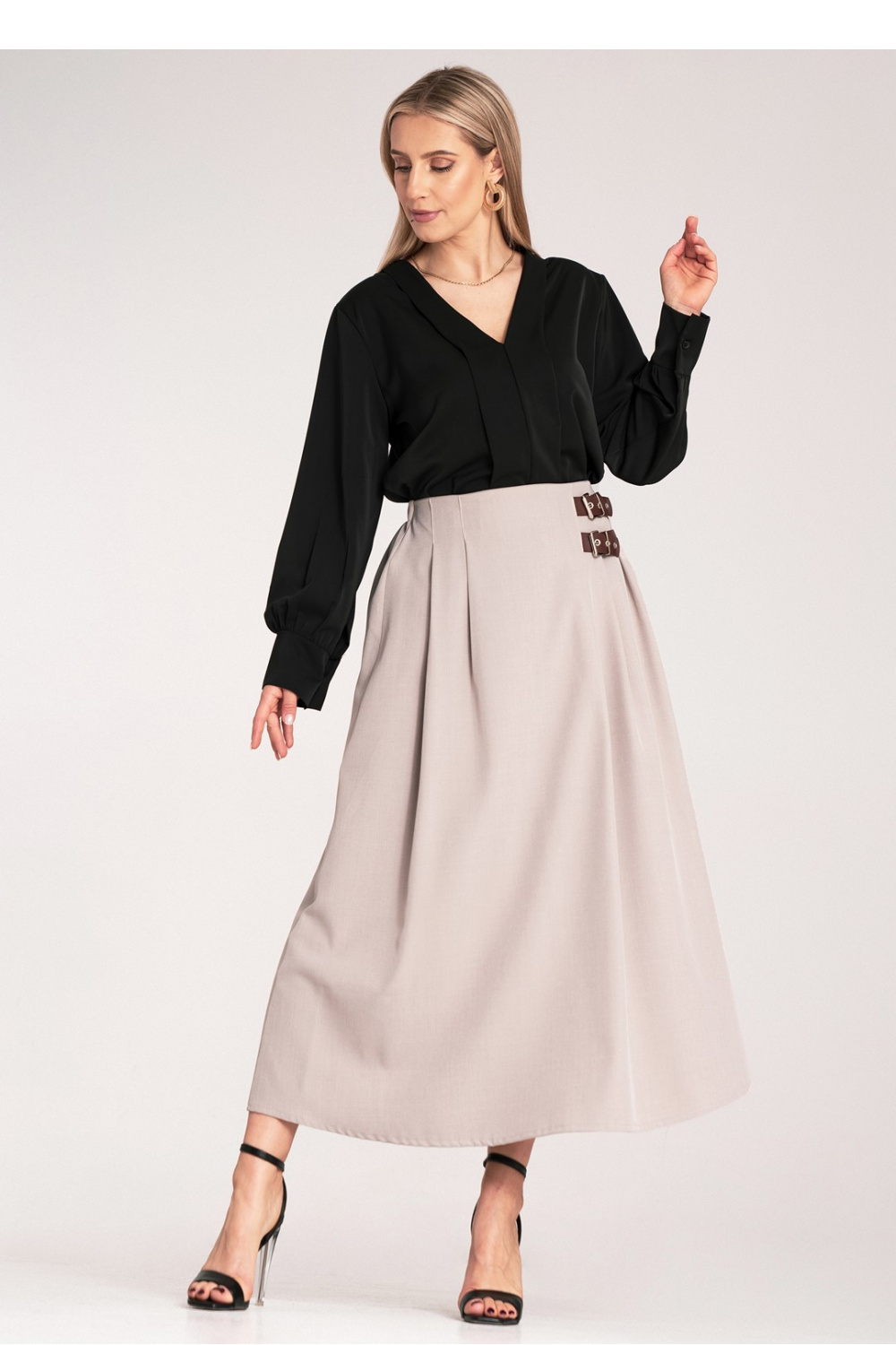 Spódnica Model M1156 Beige - Figl214849 - Beżowy - obrazek 2