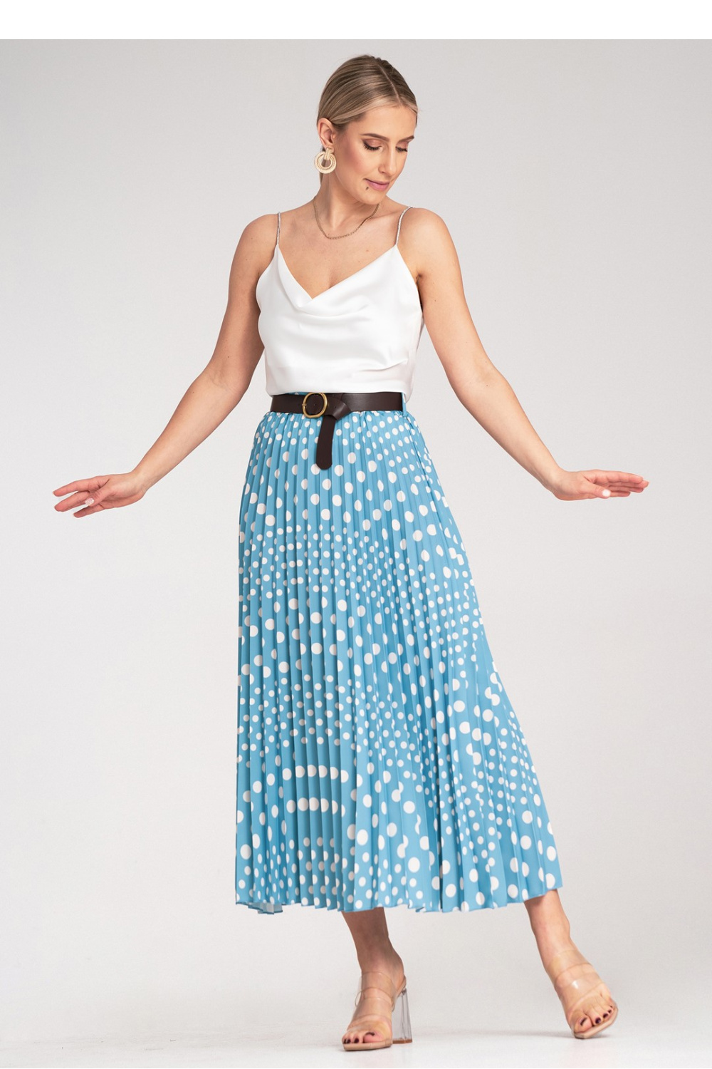 Spódnica Model M1155 Blue - Figl214851 - Niebieski