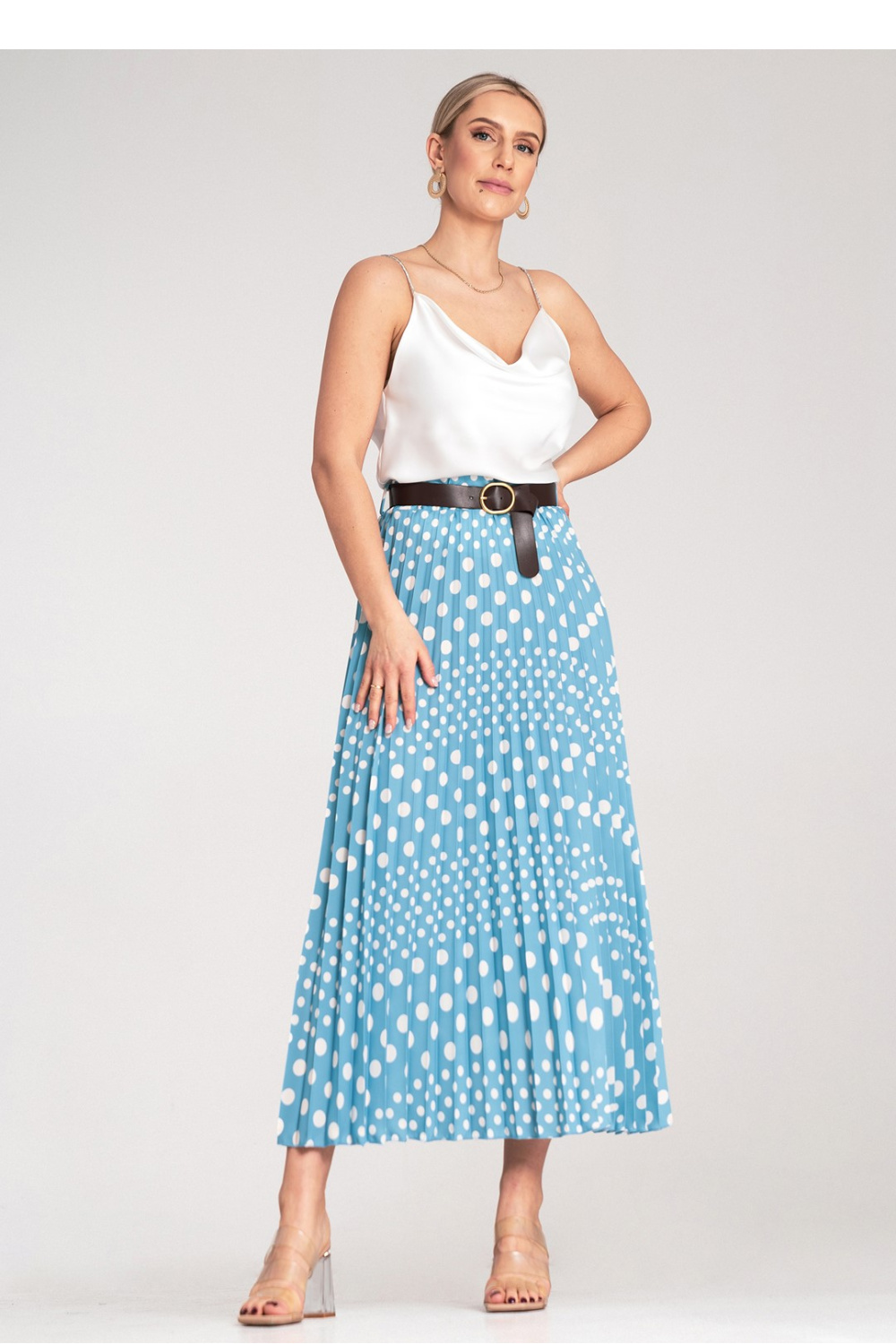 Spódnica Model M1155 Blue - Figl214851 - Niebieski - obrazek 4