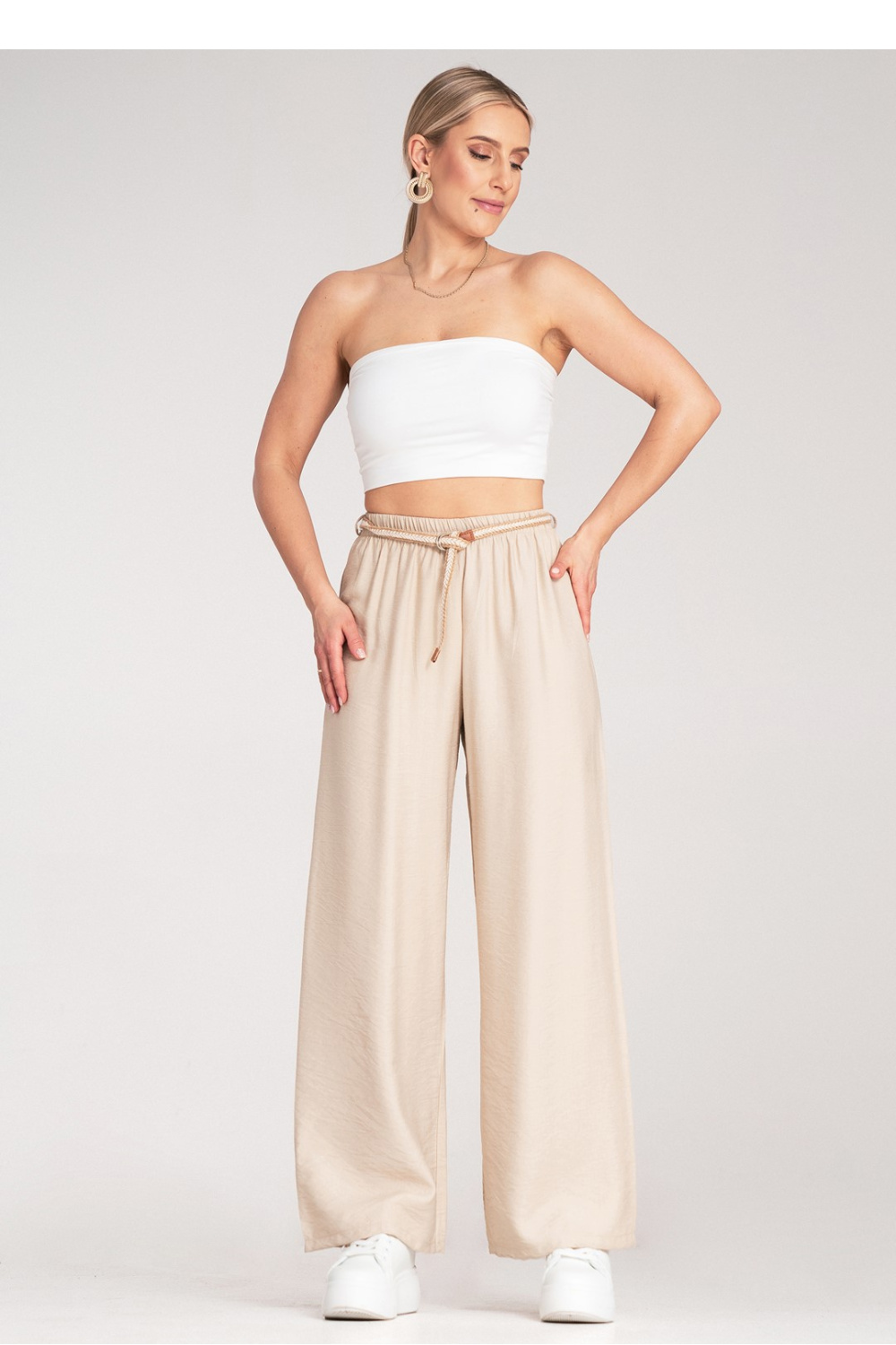 Spodnie Damskie Model M1149 Beige - Figl214854 - Beżowy