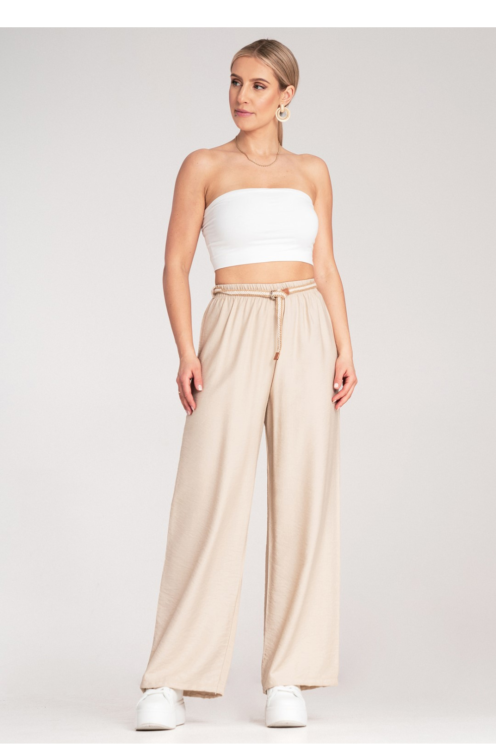 Spodnie Damskie Model M1149 Beige - Figl214854 - Beżowy - obrazek 2