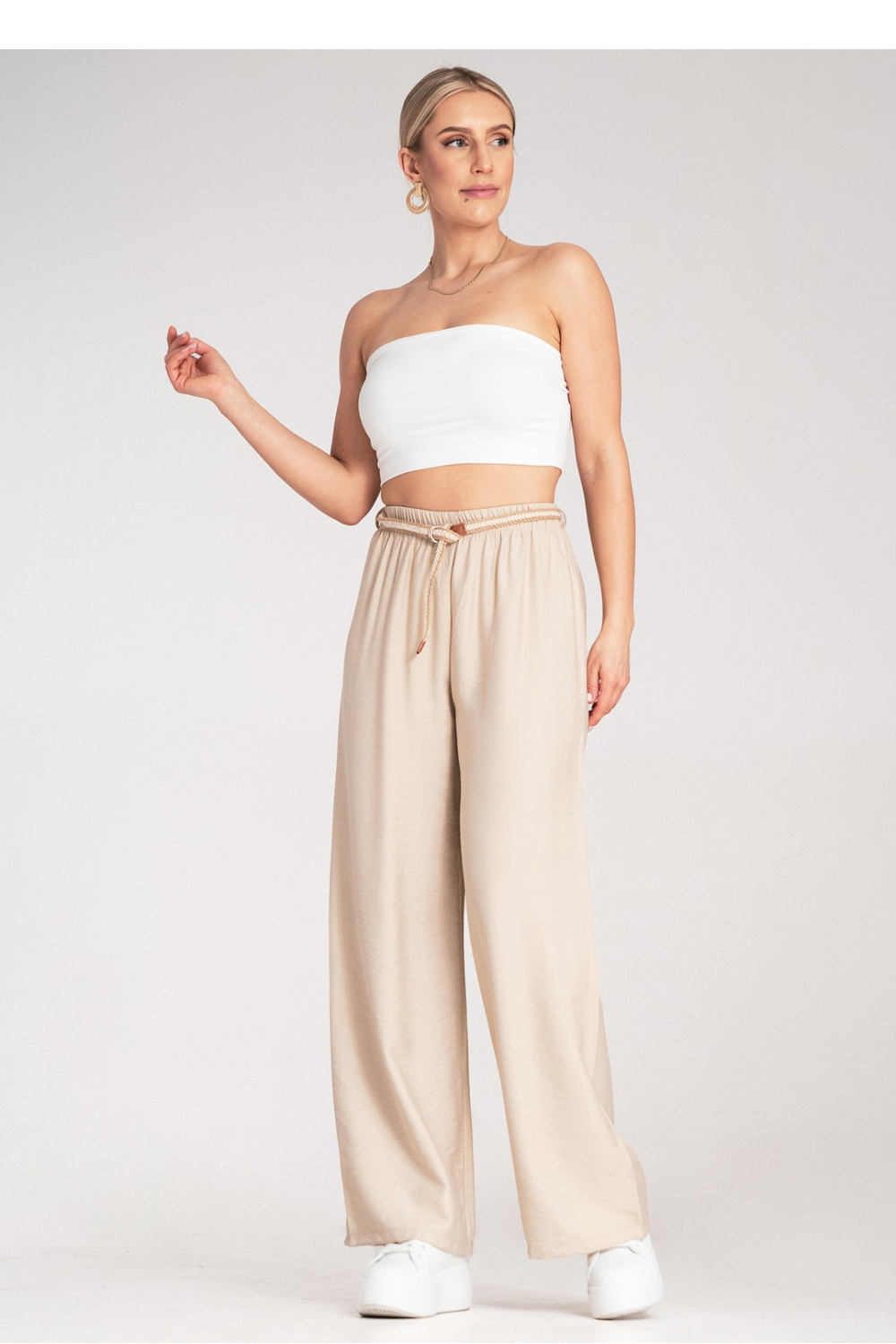 Spodnie Damskie Model M1149 Beige - Figl214854 - Beżowy - obrazek 4