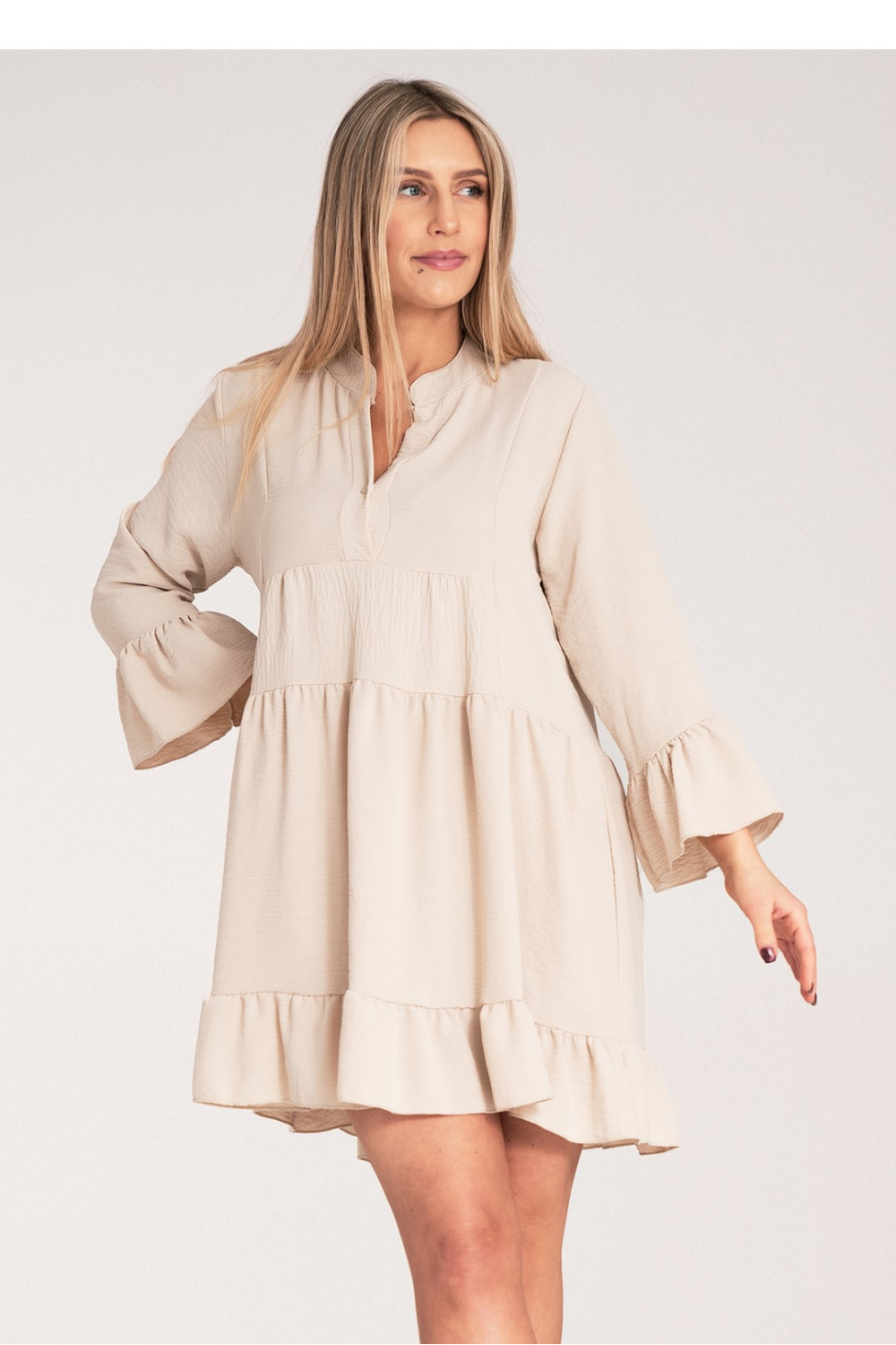 Sukienka Model M1136 Beige - Figl214863 - Beżowy