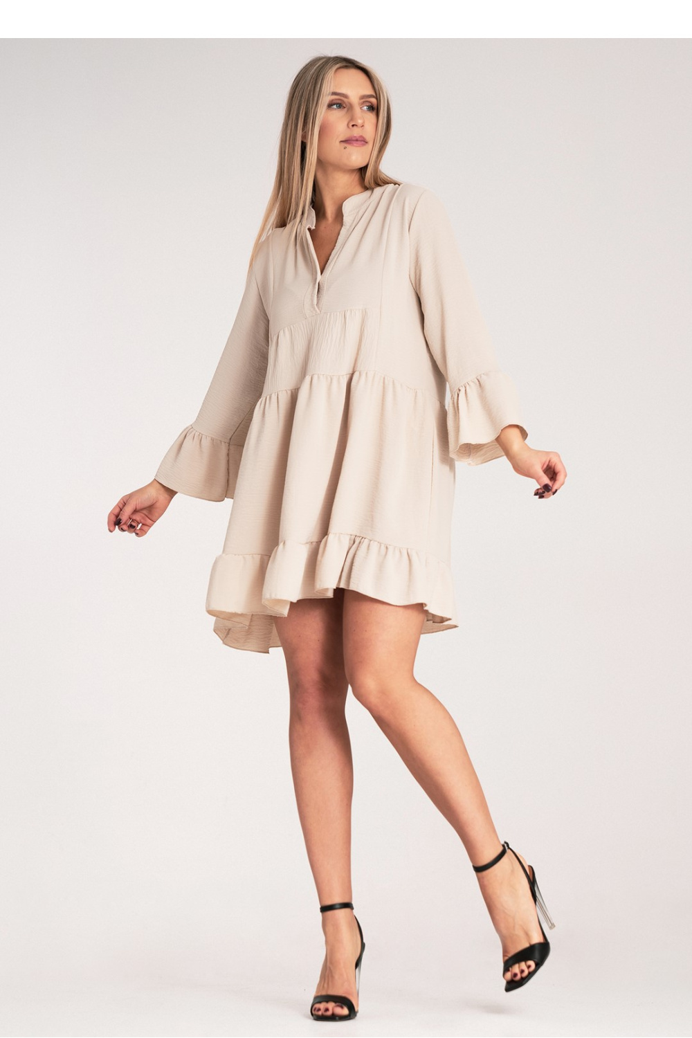 Sukienka Model M1136 Beige - Figl214863 - Beżowy - obrazek 2