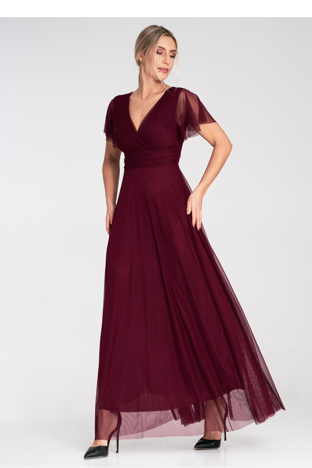 Sukienka Model M1103 Bordo - Figl214881 - Czerwony - obrazek 2