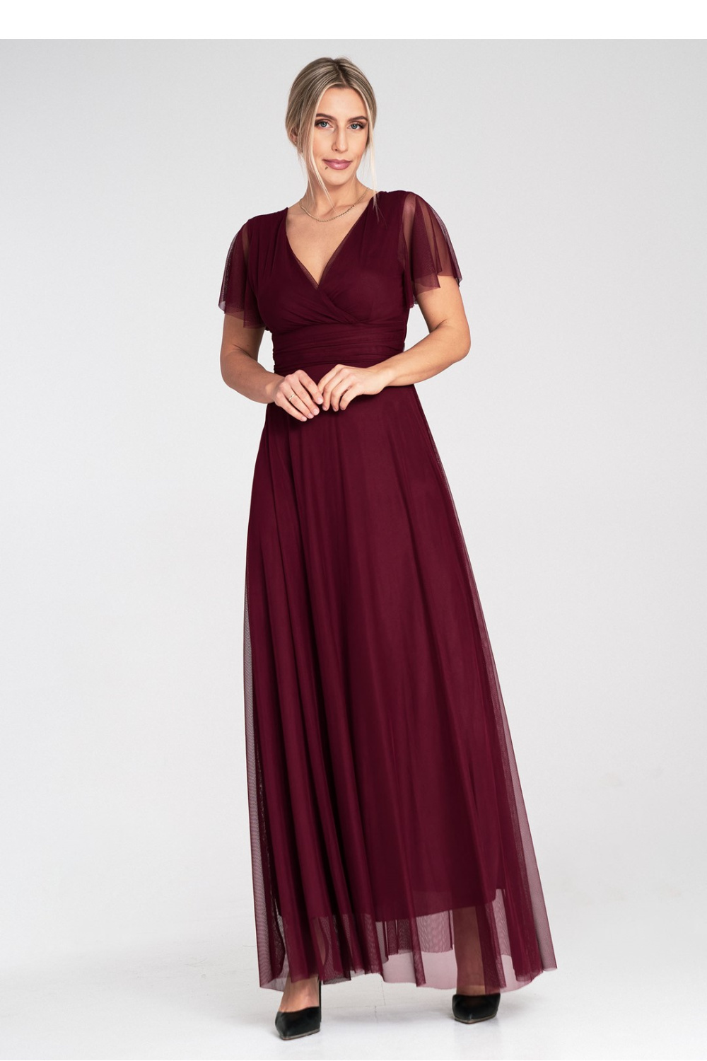 Sukienka Model M1103 Bordo - Figl214881 - Czerwony - obrazek 4
