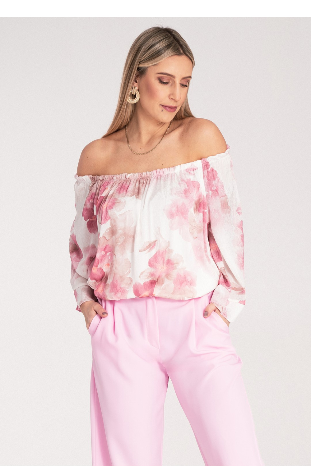 Bluzka Model M1142 Pink - Figl214893 - Różowy - obrazek 2