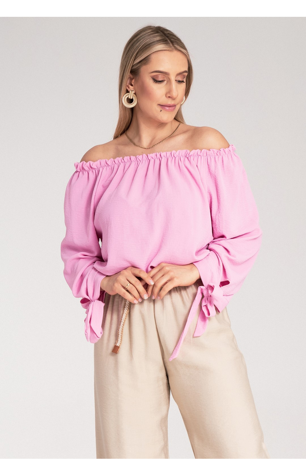 Bluzka Model M1133 Pink - Figl214897 - Różowy - obrazek 4