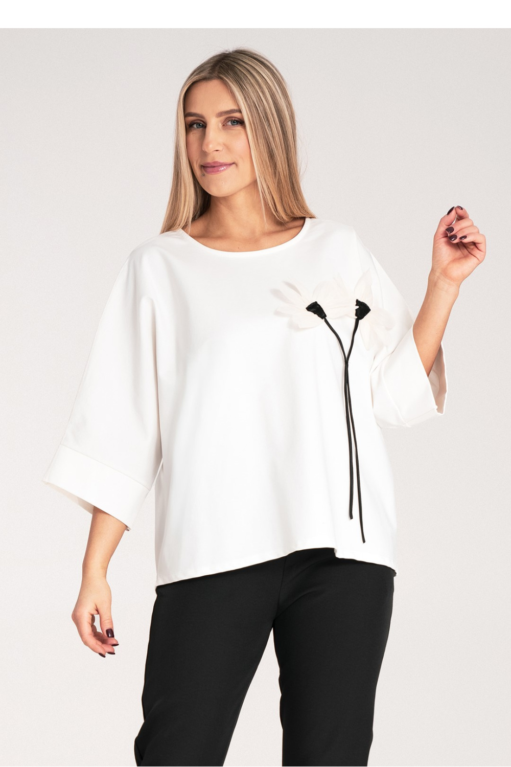 Bluzka Model M1118 White - Figl214901 - Biały - obrazek 4