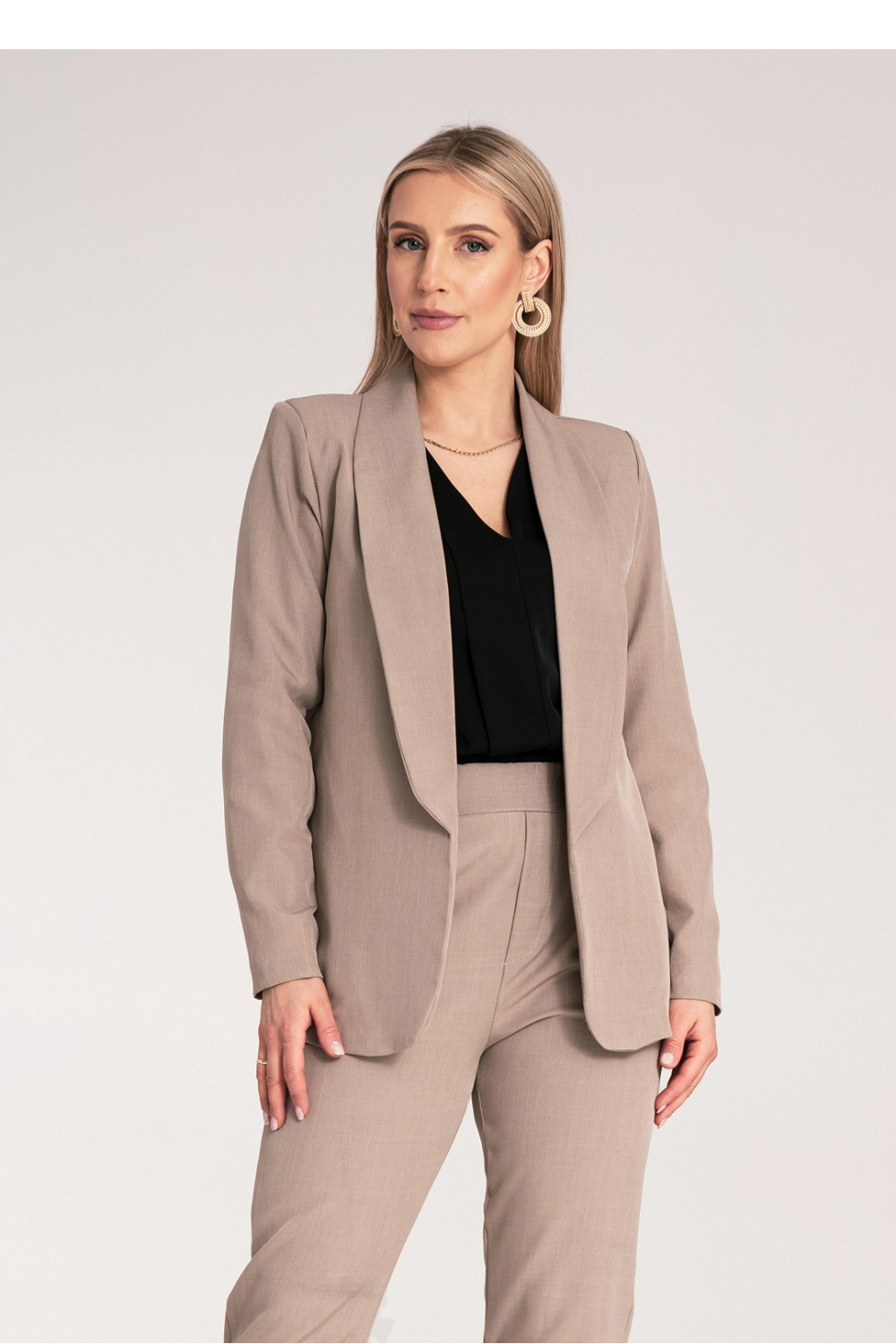Żakiet Model M1175 Dark Beige - Figl214904 - Beżowy