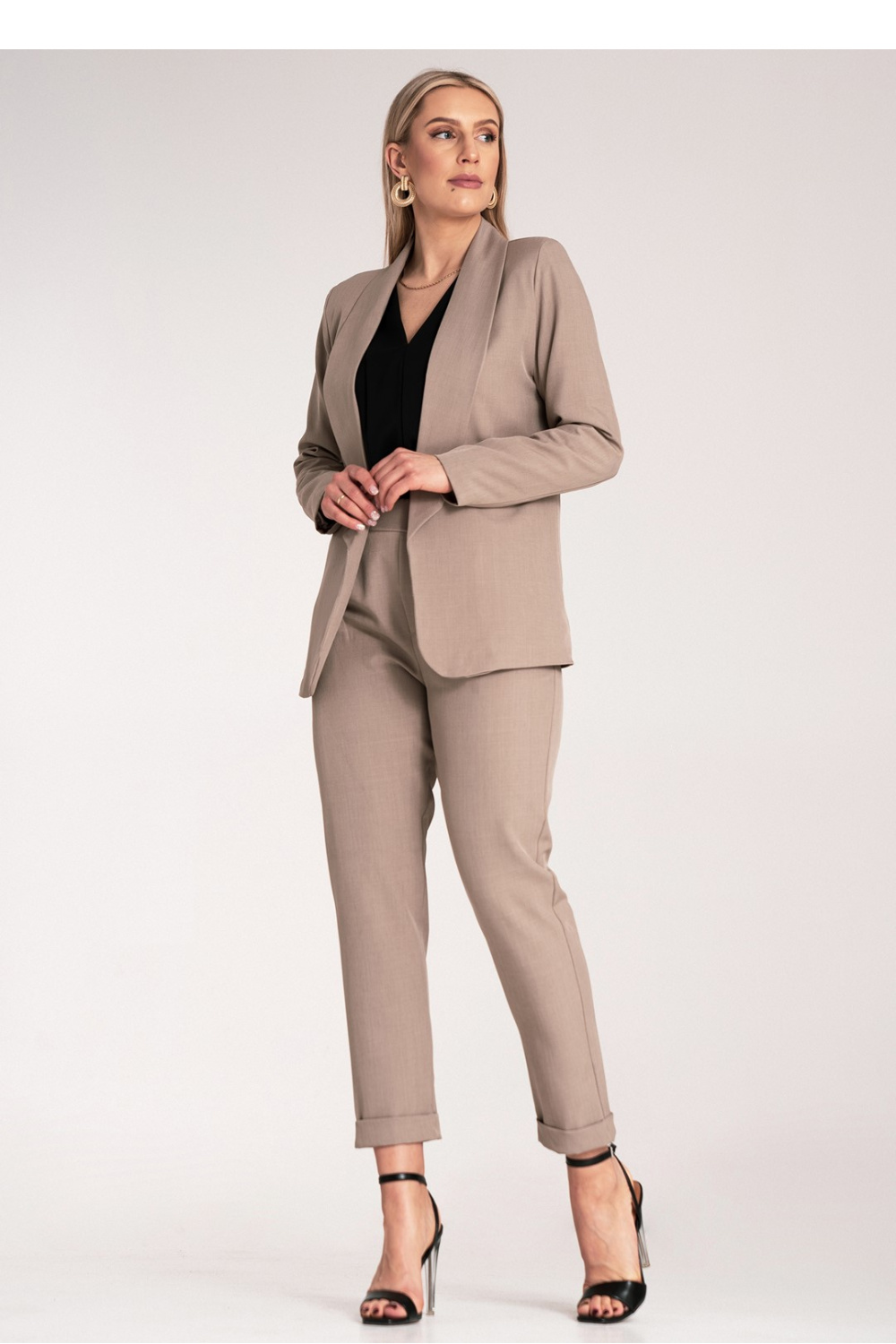 Żakiet Model M1175 Dark Beige - Figl214904 - Beżowy - obrazek 2
