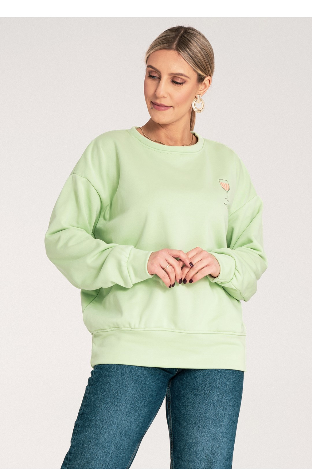 Bluza Damska Model M1152 Green - Figl214913 - Zielony - obrazek 2