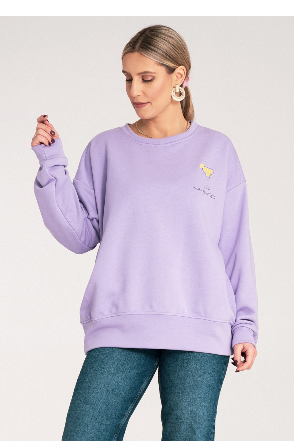 Bluza Damska Model M1152 Violet - Figl214914 - Fioletowy - obrazek 4