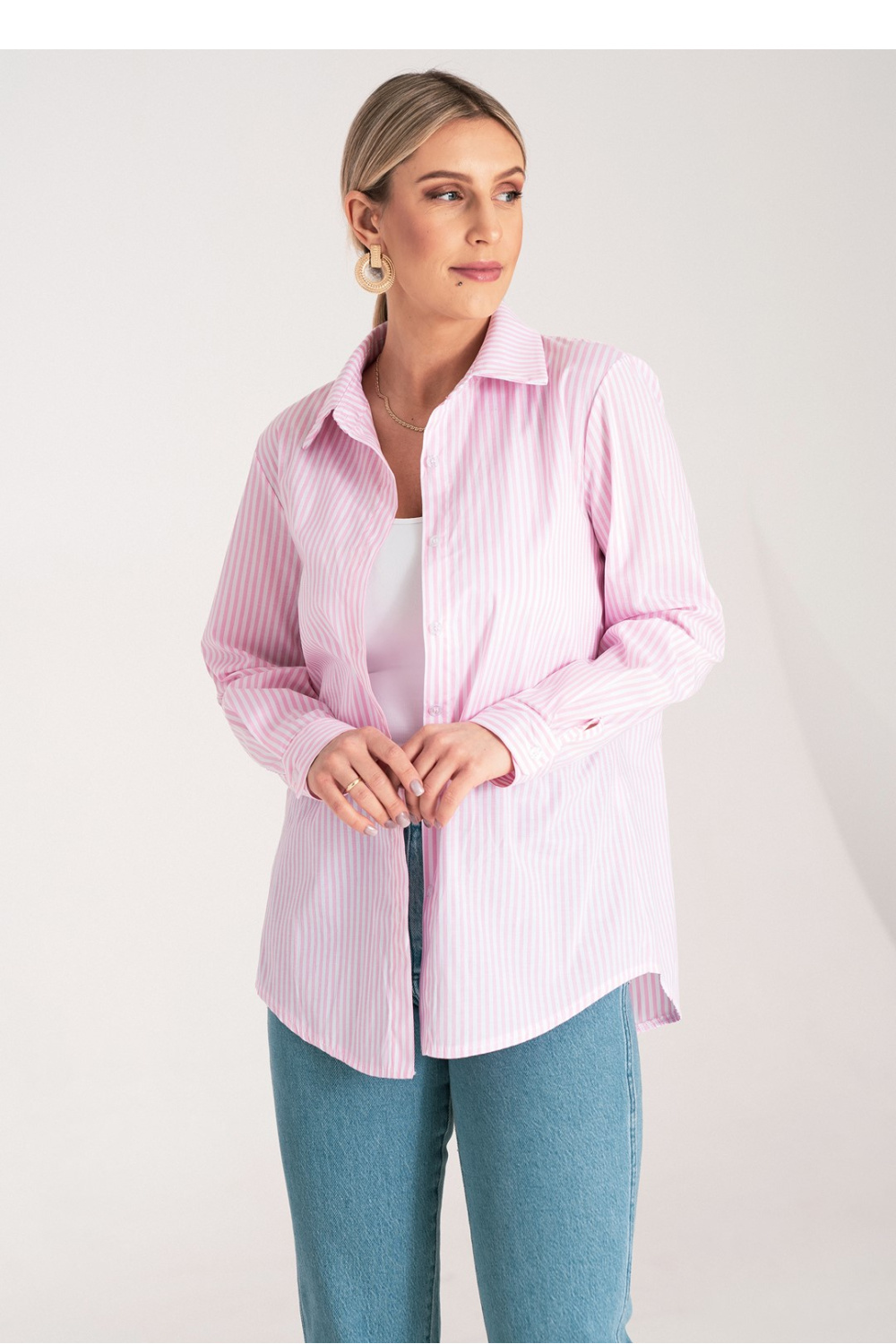 Koszula Damska Model M1174 Pink - Figl214918 - Różowy