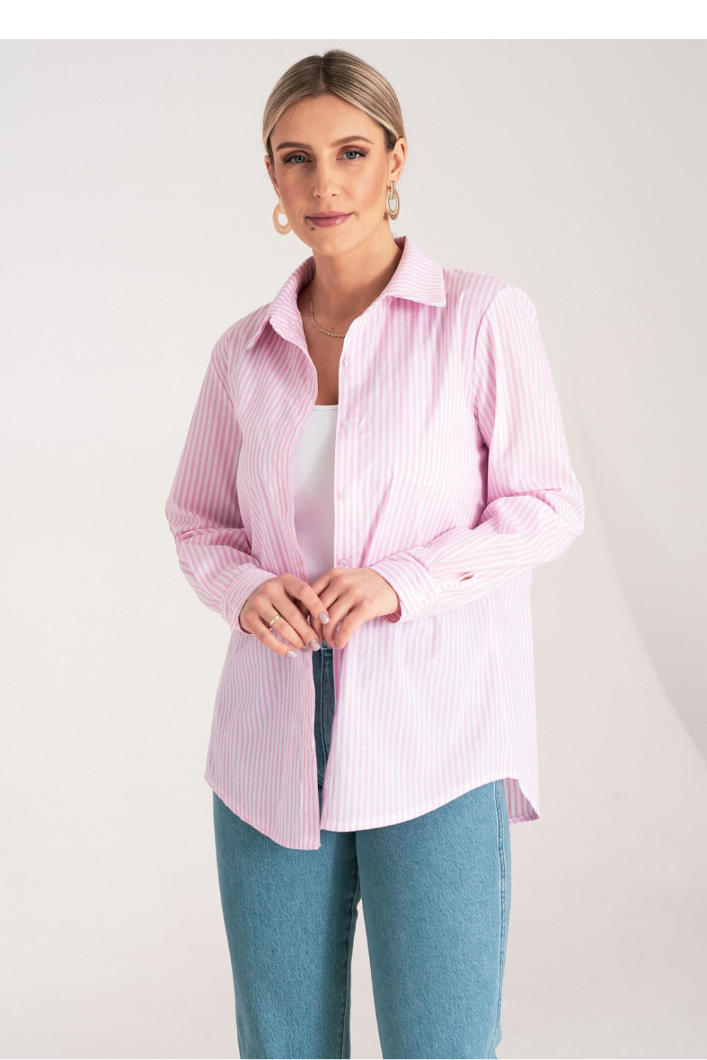 Koszula Damska Model M1174 Pink - Figl214918 - Różowy - obrazek 2