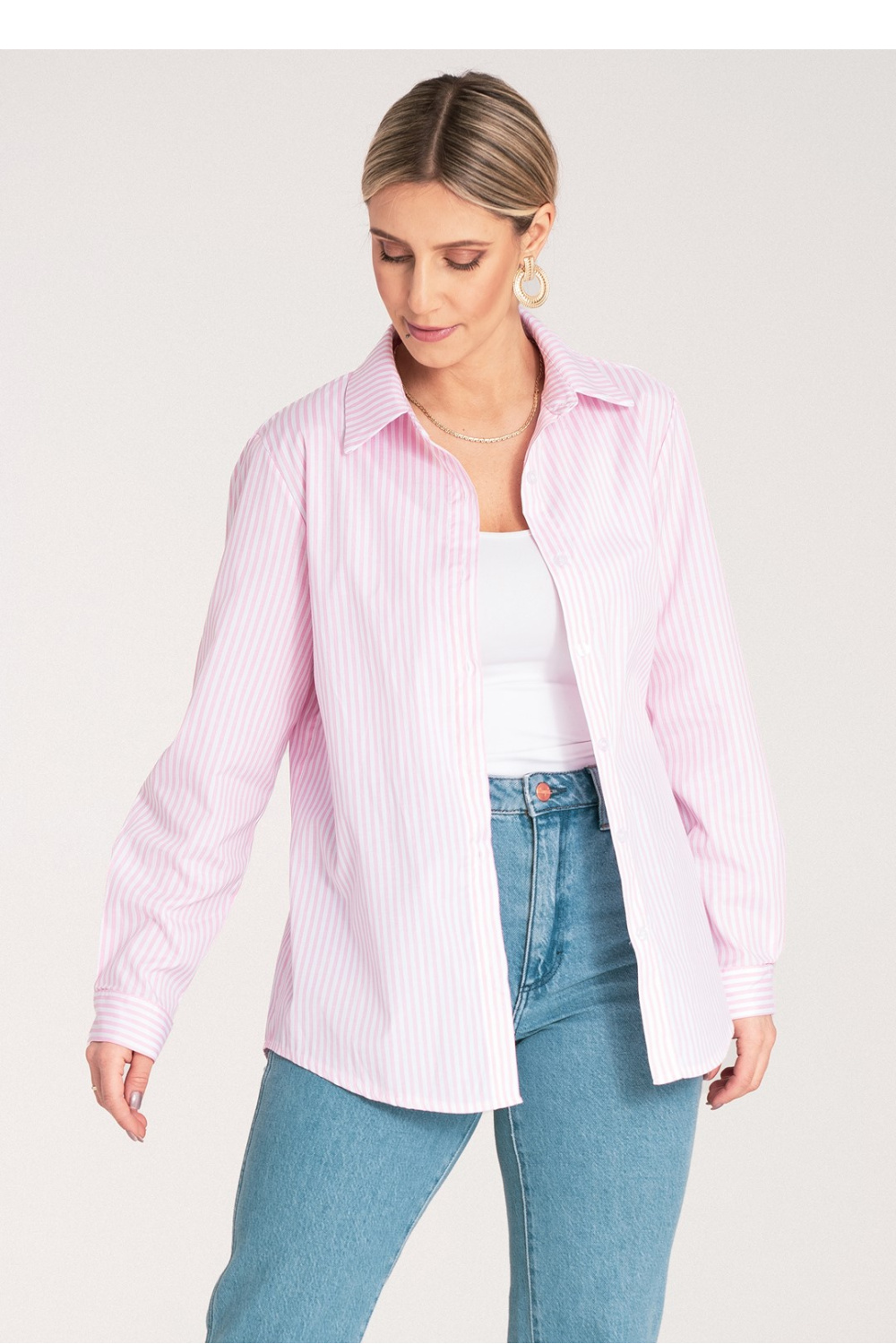 Koszula Damska Model M1174 Pink - Figl214918 - Różowy - obrazek 4