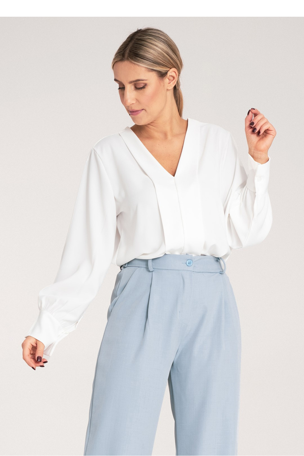 Bluzka Model M1135 White - Figl214924 - Biały - obrazek 4