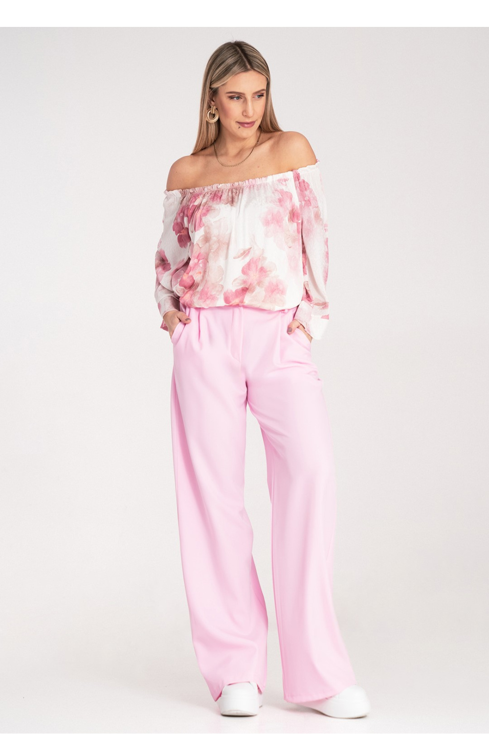 Spodnie Damskie Model M1129 Pink - Figl214934 - Różowy