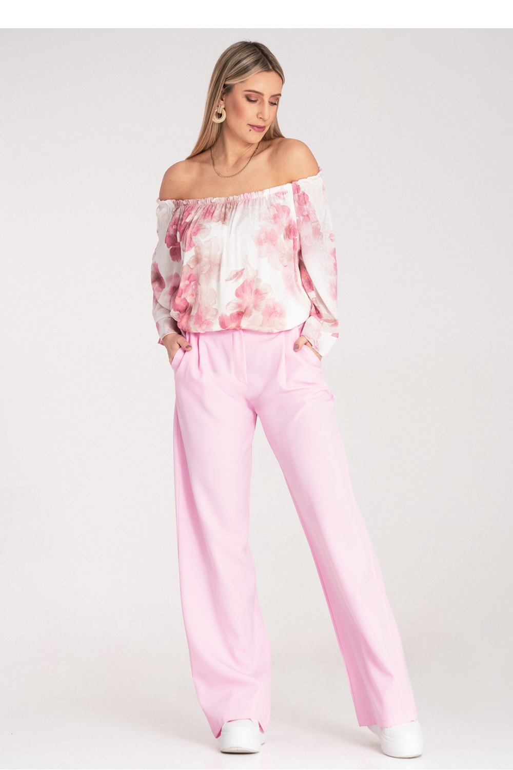 Spodnie Damskie Model M1129 Pink - Figl214934 - Różowy - obrazek 2