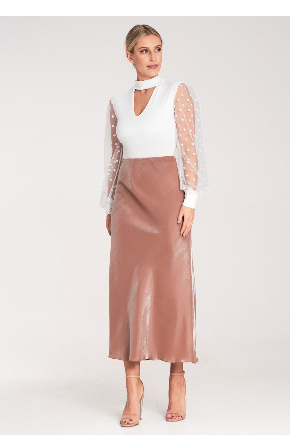 Spódnica Model M1084 Beige - Figl214937 - Beżowy