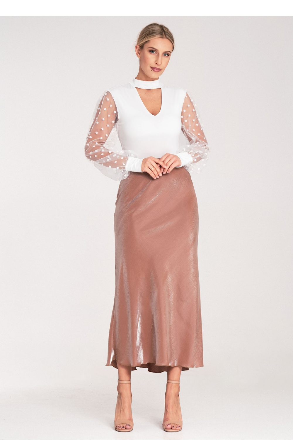 Spódnica Model M1084 Beige - Figl214937 - Beżowy - obrazek 4