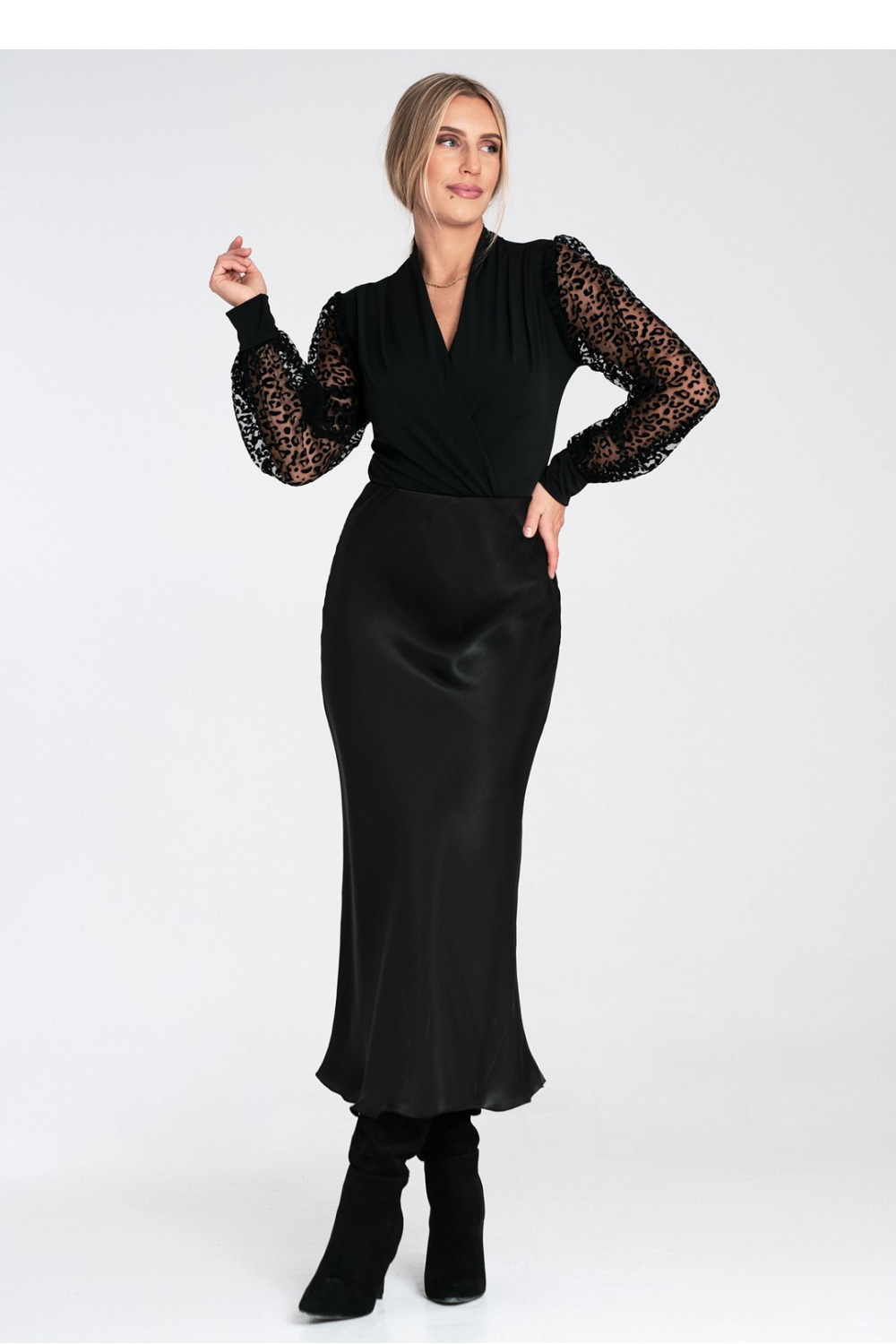 Spódnica Model M1084 Black - Figl214938 - Czarny - obrazek 2