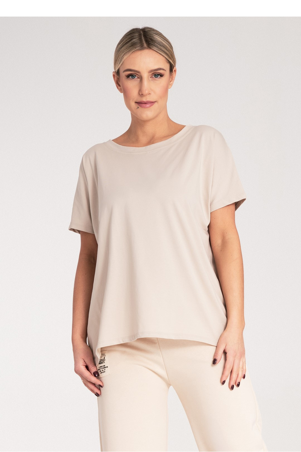 Tshirt Damski Model M1164 Beige - Figl214967 - Beżowy