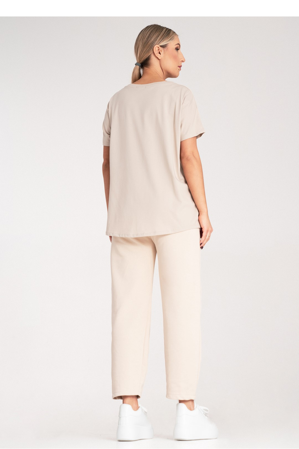 Tshirt Damski Model M1164 Beige - Figl214967 - Beżowy - obrazek 3