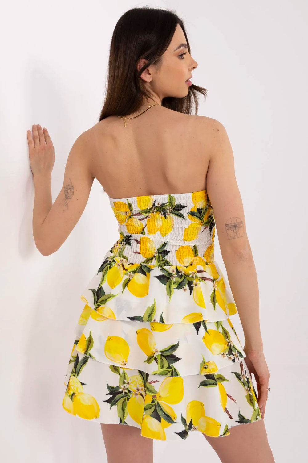 Sukienka Model MI-SK-23708.60 Ecru - Italy Moda215221 - Beżowy - obrazek 3