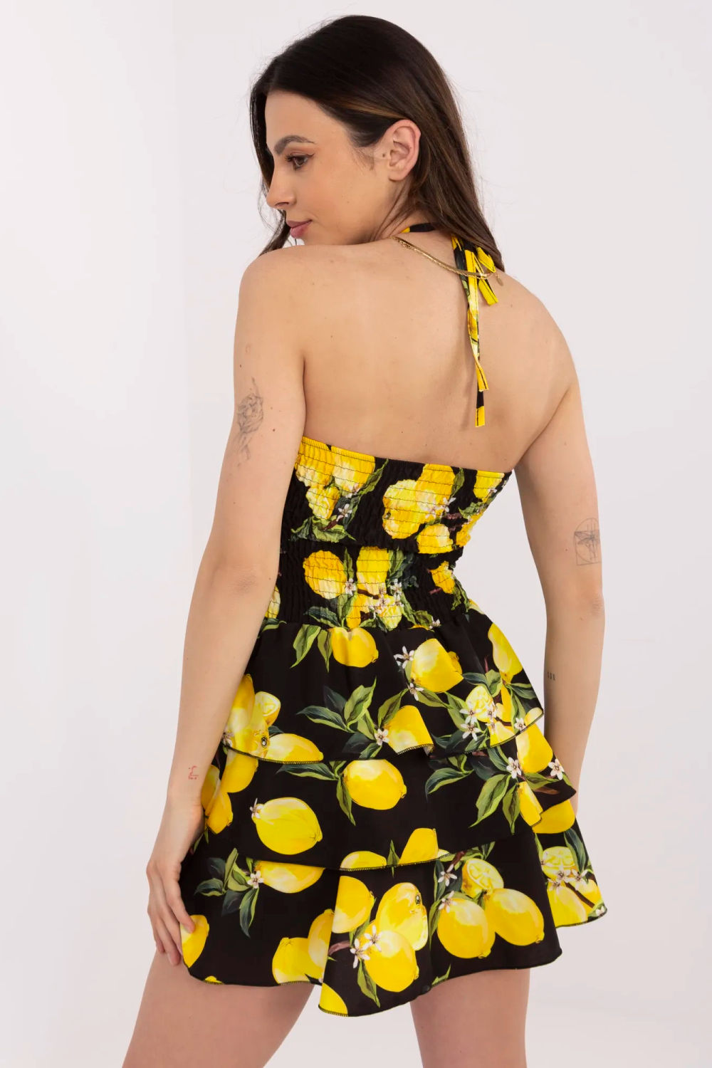 Sukienka Model MI-SK-23708.60 Black/Yellow - Italy Moda215222 - Czarny - obrazek 3