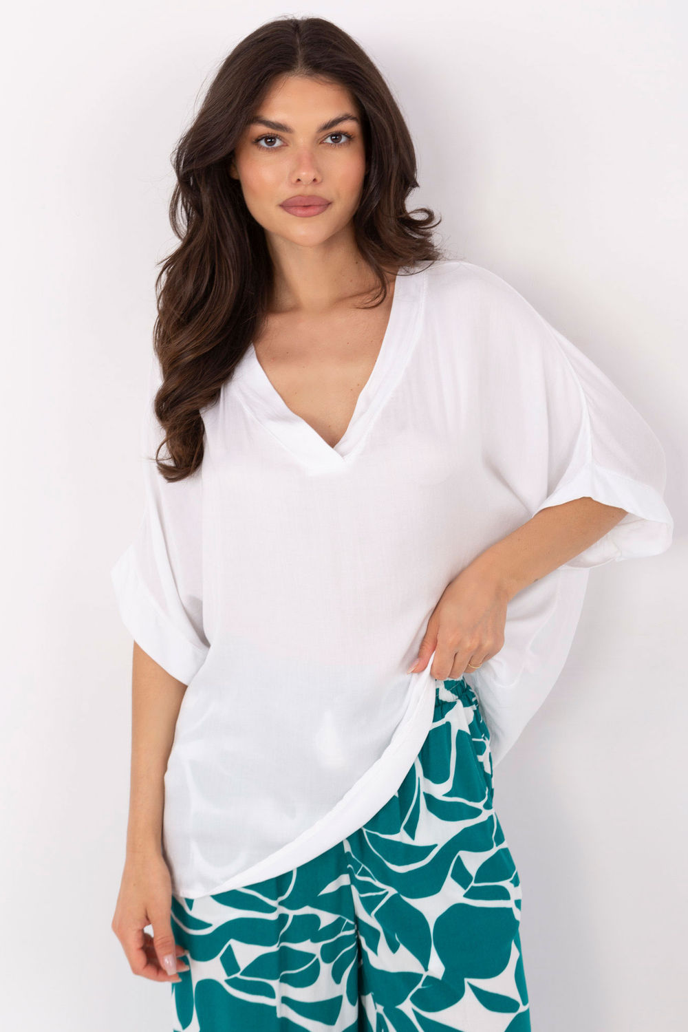 Bluzka Model TW-BZ-BI-3228.75 White - Och Bella215226 - Biały