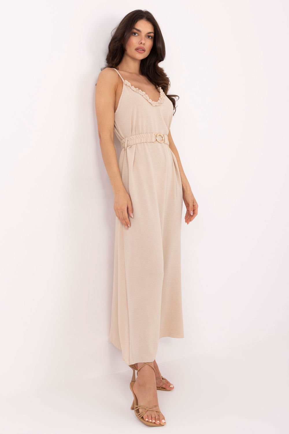 Sukienka Model TW-SK-BI-1458-1.64 Beige - Och Bella215235 - Beżowy - obrazek 2
