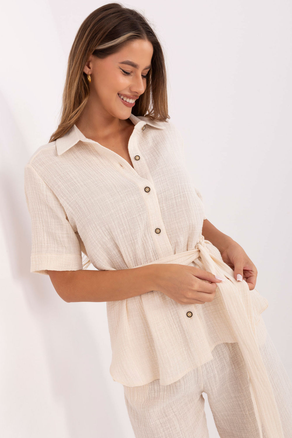 Spodnie Komplet Model LK-KMPL-510096.96 Light Beige - Lakerta215867 - Beżowy