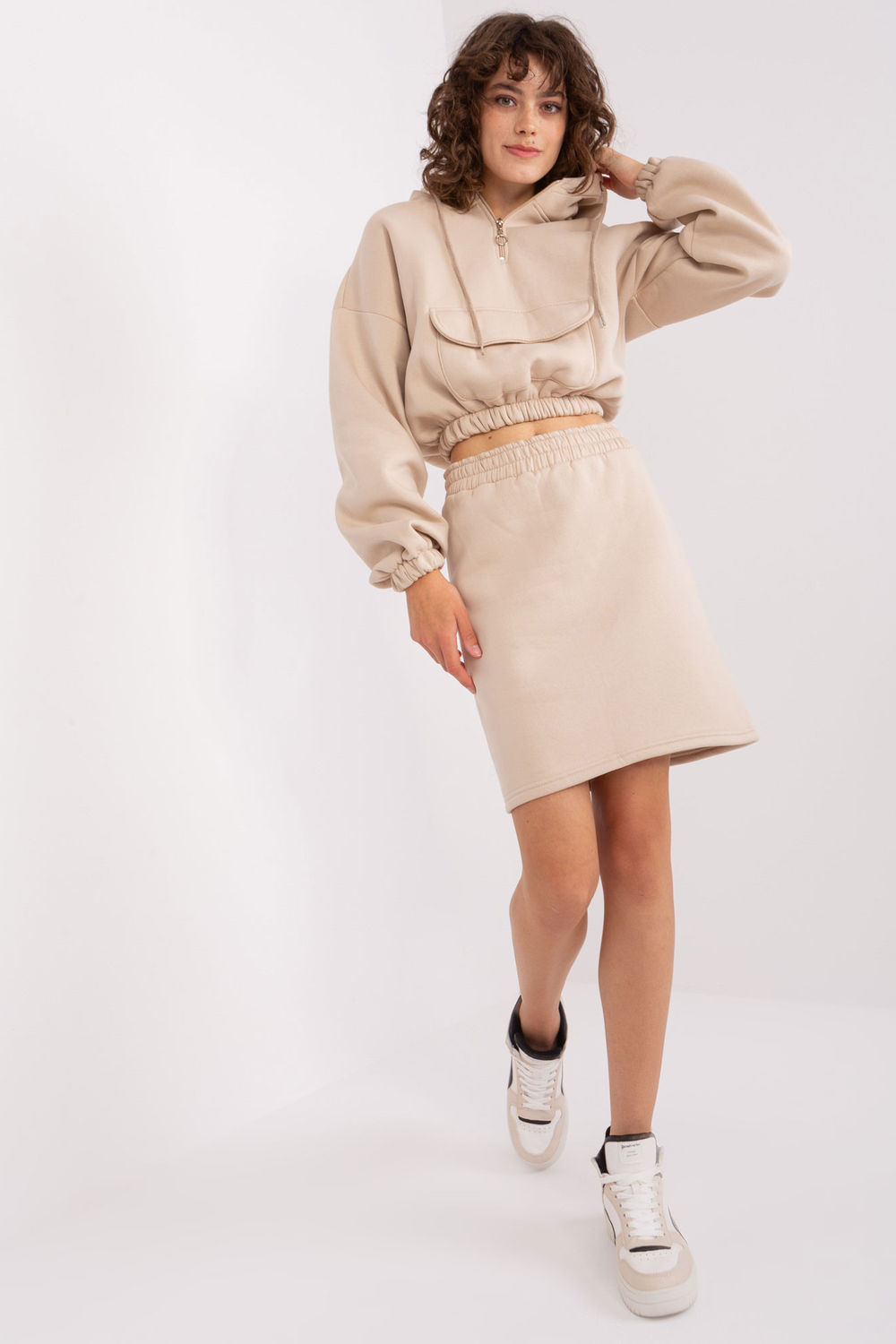 Spódnica Komplet Model EM-KMPL-705.25 Beige - Ex Moda216157 - Beżowy