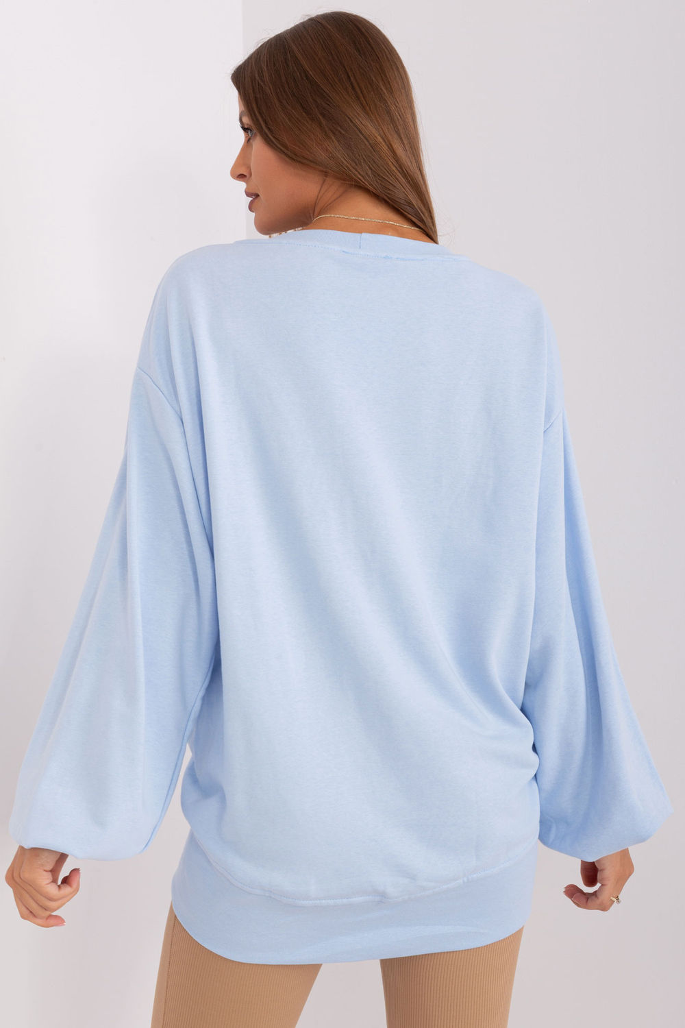 Bluza Damska Model EM-BL-716.14 Light Blue - Ex Moda216158 - Niebieski - obrazek 2