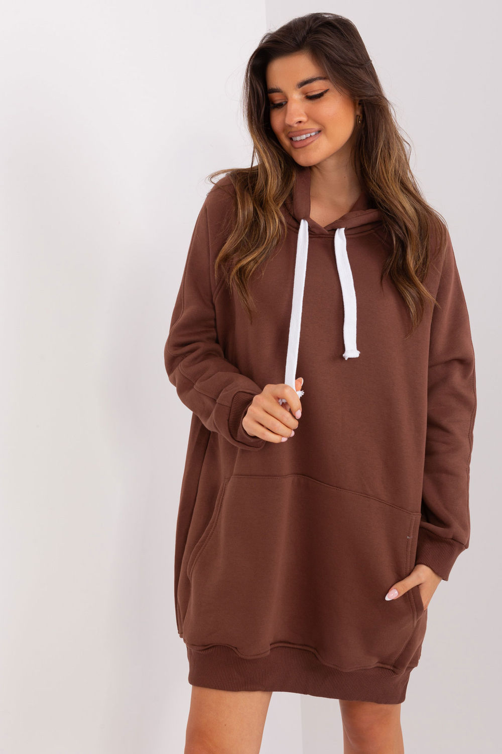 Bluza Damska Model EM-BL-704.99P Brown - Ex Moda216165 - Brązowy