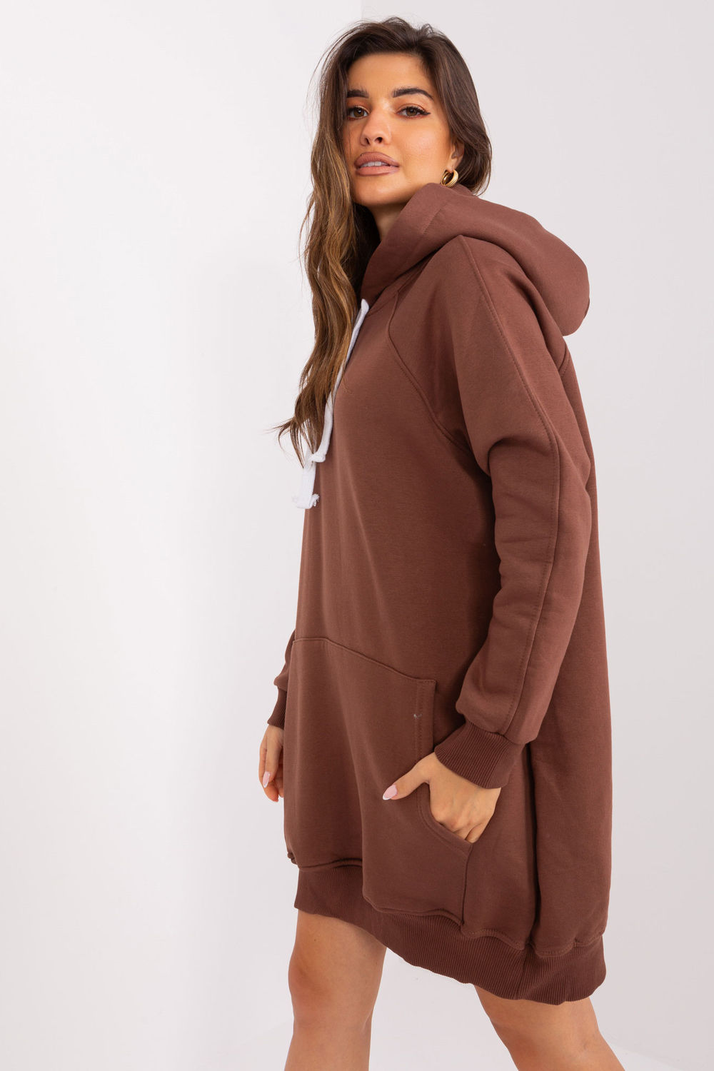 Bluza Damska Model EM-BL-704.99P Brown - Ex Moda216165 - Brązowy - obrazek 2