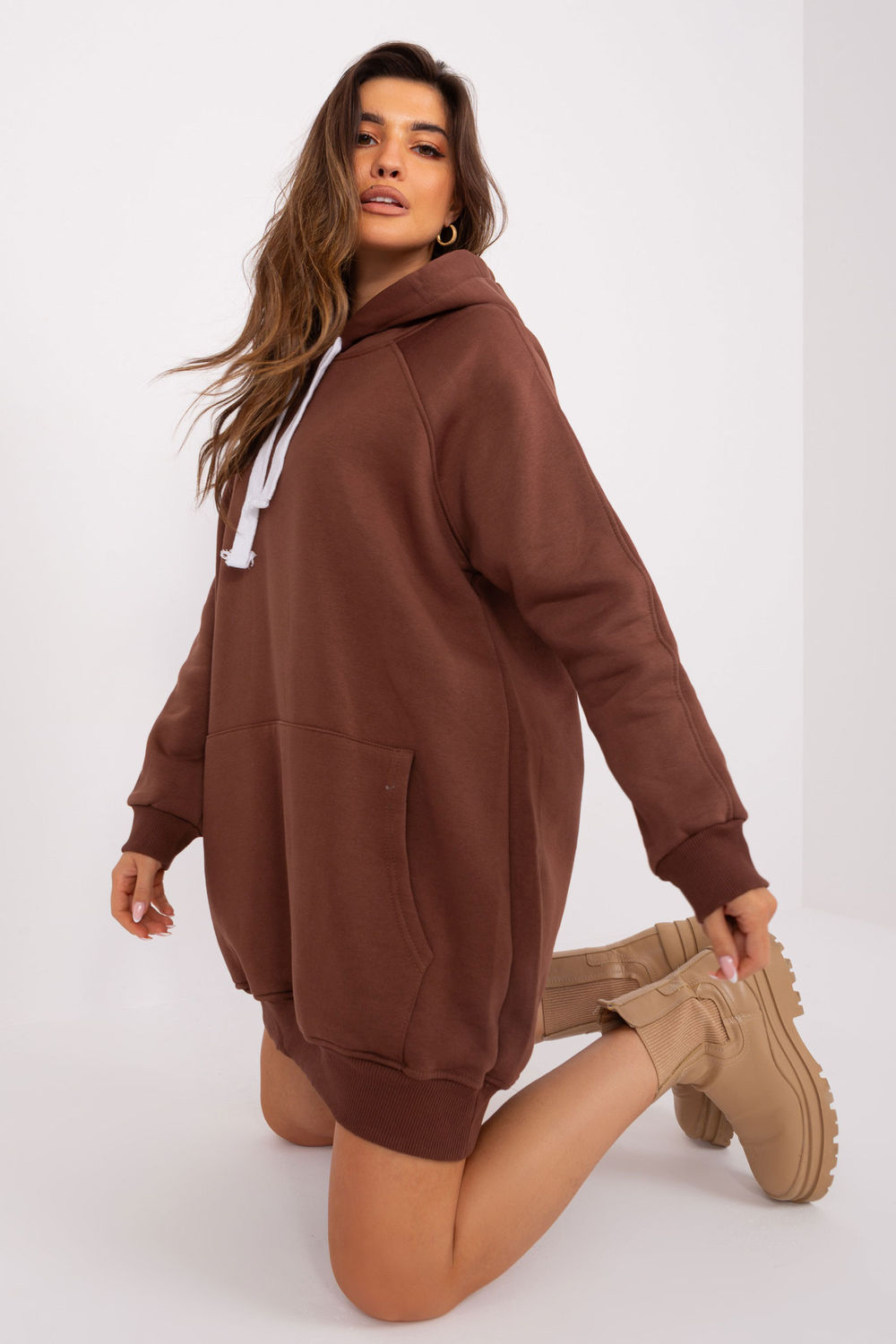 Bluza Damska Model EM-BL-704.99P Brown - Ex Moda216165 - Brązowy - obrazek 4